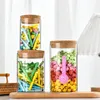 4pcs Dia 78mm 750ml/1000ml Large Transparent Glass Bottles Tubes with Cork Stopper Spice Jars Storage Bottles for Weding Favors