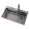 Torneiras de cozinha Cupc Luxury Sinks 304 Aço Inoxidável Farmhouse Sink Rainfall Double Handmade Tigela Undermount com Escorredor