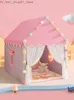 Tende giocattolo 1,3 m di grandi dimensioni per bambini tenda da giocattolo per interni Girl Castle Pink Super Grande Room Crawling Toy House Princess Fantasy Bed Game Kids Baby Gift Q231220