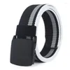 Belts Automatic Buckle Imitation Nylon Belt Sports Fashionable Versatile Outdoor Simple Stripe Men's Multiple Colors Black