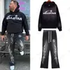 Fashion Graphic Tracksuits Mens Tracksuits High Street Two Piece Set Vintage Washed And Aged Mud Print Sweatpants Hoodie Sweatshirt Designer Tracksuit Man Clothes