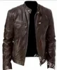 Fourrure pour hommes Fausse fourrure hommes marque printemps automne véritable veste en cuir PU Streetweaar manteau homme fermeture éclair Moto Biker Vintage vestes en cuir S-5XL 231220