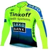 2021 Nouveau Tinkoff Maillot de cyclisme à manches longues Ropa Ciclismo Team Automne Vêtements de vélo Chemise de vélo Maillot VTT Vêtements Jacke H22042219j