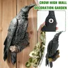 Décorations de jardin Simulation Crow's High Wall Craft Bird Scare Décor Résine Crow Ornement Décoration Statue Eaves Creative Outdoor N6N2