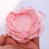 Dekoratif Çiçekler 5 PCS 10 cm Organza Kumaş Şifon Gül Diy Düğün Partisi Ev Dekorasyonları İçin Yapay Çiçek İpek Başı