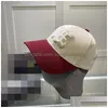 Бейсболки Дизайнерская мода Классическая шляпа высшего качества с коробкой для пыли Черный Коричневый Синий Розовый Белый Персонаж Холст с изображением мужчин Bas Dhdb7