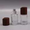 Bouteille de parfum à baïonnette 15ML, coin coupé en biseau, couvercle en bois, bouteille de parfum premium, flacon pulvérisateur portable