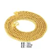 Chaines 8 mm 22k Collier rempli d'or bijoux pour hommes femmes bijoux femme collare mujer naszyjnik solide bizuteria323h