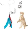 11pcs Funny Cat Stick Tassel Replacement Head Cat Bell Interactive Toy Tassel Kitten Funny Cat Kitten Training Toy