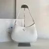 Luxe Cleo dames lederen koppeling onderarm zakken topkwaliteit ontwerper handtas driehoek tas heren zwart medium tote schouder zelfs tas modemerk ketting crossbody tas