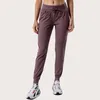 Lu Women Yoga Ninth Pants Push Fitness Leggings Soft High midje höftlyft Elastiska avslappnade joggingbyxor