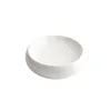 Plates Creative Threaded Ceramic Isolation Plate Pure White Dessert Snack Sushi Restaurant Special Tabellery