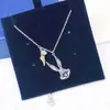 Swarovskis Jewelry Necklace Designer Women Original Quality Pendant Necklaces Silver New Cute Bunny Fashionable Necklace Gift