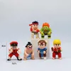 6 szt./Zestaw Q-erversion Street Fighter Figures Action Figures Cartoon Japan Game Dekoracja domu