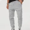 Men's Pants Skinny Solid Color Harem Casual Daily Wear Plain Sportswear Trousers Autumn Winter Pocket Leggings Pantalones