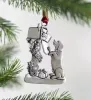 Ciondolo decorativo per albero di Natale, ornamenti in metallo appesi, Babbo Natale, fiocco di neve, albero di Natale, pupazzo di neve, animali, ghirlanda 1220