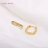 Stud Trendy Gold Color Brass Hoop Earring Earring For Women High Quality Inlaid Zircon Oval Earring Fashion Jewelry Wholesale 231219