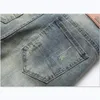 Jeans masculinos estilo europeu americano moda hipster rasgado magro estiramento bordado cobra calças 231220