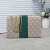 Bolso de hombro clásico de diseñador para mujer, bolsos de noche cruzados a la moda con cadena con cierre de doble letra, bolso de alta calidad