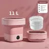 Mini Washing Machines 6L 11L Folding Portable Washing Machines with Spin Dryer Bucket Big Capacity for Clothes Travel Home Underwear Socks Mini Washer