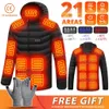 21 aree giacca riscaldata da uomo elettrica invernale da donna moto USB gilet caldo cappotto riscaldante escursionismo su sci 231020