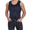 Sous-vêtements thermiques pour hommes hiver velours épaissi maillot de corps homme couleur unie sous-vêtement thermique Camisole chaud fronde gilet haut façonnant grande taille mâle gilet 231220