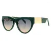 Sunglasses Fashion Cat's Eye Female 2023 Retro Big Frame Hip-Hop Punk Outdoor Gradient Multi-Color High-End Glasses