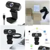 Webcams Fl Hd 1080P Webcam Pc Web Camera With Microphone X5 Usb For Calling Live Broadcast Video Conference Drop Delivery Computers Dh85U