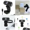 WebCams FL HD 1080P WebCam PC Webカメラライブブロードキャストビデオ会議ドロップ配信コンピューターを呼び出すためのマイクX5 USB付きDH85U