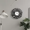 Relógios de parede Criativo Árabe Design Moderno Relógio Silencioso Eid Decoração Espelho Acrílico Adesivo Sala de estar Quarto Casa