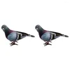 Décorations de jardin 2 pcs Colombes Figures Décor Simulation Oiseau Ornement Miniatures de ménage Petite figurine Collection Statues