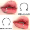 316L Titanium Steel Horseshoe Multi-Purpose Ring, Round Ball, Pointed Cone, Lip Ear Bone Nail, Anti Allergic Nasal Ring Puncture Product