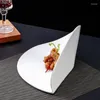 Plates Irregular Ceramic Dinner Restaurant Dessert Plate Snack Pasta Folding Sushi Dishes Special Tableware