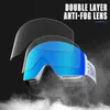 Kapvoe Ski Goggle Snowboard Anti-dimmask för män Kvinnor UV400 Snöglasögon Skidåkning Eginar Vintersporttillbehör 231220