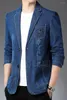 Costumes pour hommes 2023-Boutique Mode Business Gentleman Casual Slim-Fit Élégant Version coréenne de tous les hôtes Denim Style britannique Blazer