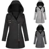 Kurtki damskie Women Winter Wszewki kwiecistej Kwiatowe Kieszenie z kapturem Vintage Oversize Coats