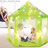 Toy Tents Children Garden Hut Princess Pink Castle Fabric Tents Lodge Girls Boys Outdoor Folding Play Tent Lodge Child Ball Pool Playhouse Q231220