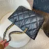 Moda popular cor sólida diamante xadrez dupla cor corrente bolsa design saco de luxo alça bolsas crossbody designer saco mulher luxurys bolsa moda bolsa de ombro