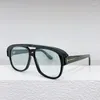 Sonnenbrille Acetat Frauen 1103 Oval Large Frame Mode hochwertige Herrenbrillen Gradientenlinse Anti Uv400 Schwarzes Braun Grau