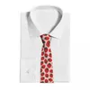 Gravatas borboletas de morango unissex poliéster 8 cm frutas pescoço gravata para homens ternos largos de seda acessórios cosplay adereços