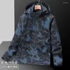 Herrenjacken Herren Leicht wasserdichte Regenjacke mit Kapuze im Freien Regenmantel wandern Windbreake Mantel Sweatshirts