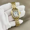 Top luksusowe klasyczne designerskie zegarek Carti Light Luxury Square Quartz zegarek z Diamond InLay Classic Tank Stal nierdzewna z wodoodpornym damskim zegarem