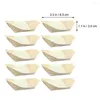 Dinnerware Sets Sushi Boat Restaurant Snack Plate Shape Bowl Desserts Disposable Wooden Tray Cake Decorations