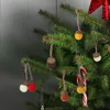 Flores decorativas enfeites de bolota de feltro pinha carvalho diy pingente artesanato decorações 30 peças simulação pendurada para presentes torre de natal