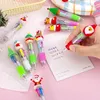 30pcslot Söt mini Ballpoint Pen Christmas Series 4 Color Ball Penns For Kids School Writing Supplies Office Stationery Gifts 231220