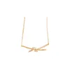 Marque de designer véritable collier noué zircon gold gold style chain de clavicule simple et polyvalent conception de conception personnalisée femelle