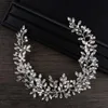 Tiaras do lasy Pearl kryształowy opaska na głowę Wedding Hair Vine Tiara Opaska na głowę ślubna głowica Bride włosy biżuteria