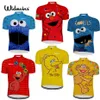 NOVITÀ 7 Stili di maglia da ciclismo Sesame Street Elmo Cookie Grover Zoe Ernie Big Bird Maglia da ciclismo farcita Regalo Sesame Street H1020226n