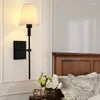 Lámpara de pared LED moderno para decoración Mirador de baño nórdico Corredor de dormitorio Corredor Corredor de tela Sala