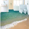 Moderne vloerschildering 3D kust surf strand vloerschildering Mural-3d PVC behang zelfklevende vloerbehang-3d235b